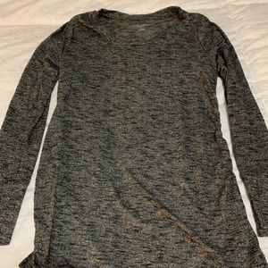 Heather grey ruched side maternity sweater